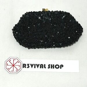 Vintage MADENOISELLE Small Beaded Coin Purse